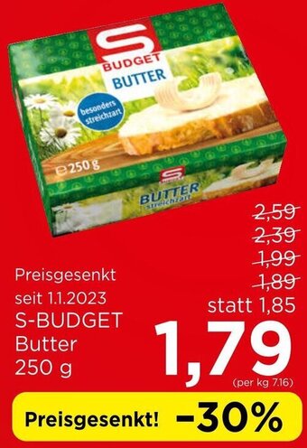 Spar S-BUDGET Butter 250 g Angebot