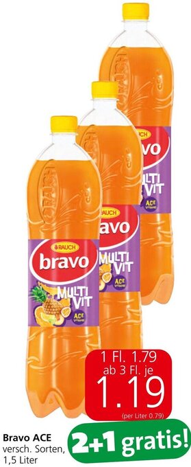 Spar Bravo ACE versch. Sorten, 1,5 Liter Angebot