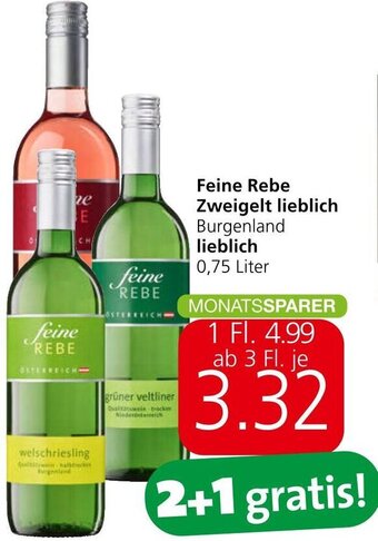 Spar Feine Rebe Zweigelt lieblich Burgenland 0,75 Liter Angebot