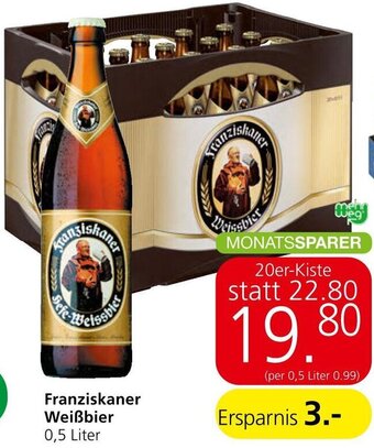 Spar Franziskaner Weißbier 0,5 Liter Angebot