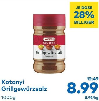 T&G Kotanyi Grillgewürzsalz 1000 Grillgewürzsalz Angebot