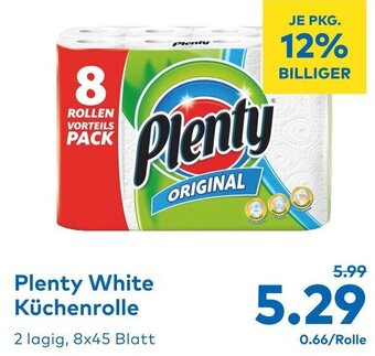 T&G Plenty White Küchenrolle 2 lagig, 8x45 Blatt Angebot