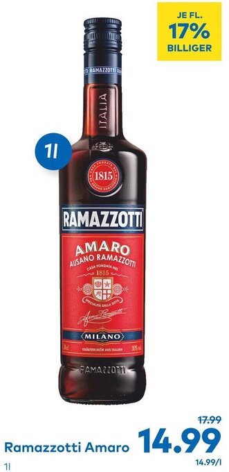 T&G Ramazzotti Amaro 1L Angebot