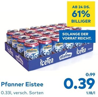 T&G Pfanner Eistee 0.33L Angebot