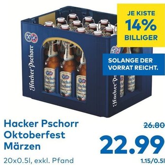 T&G Hacker Pschorr Oktoberfest Märzen 20x0.5L Angebot
