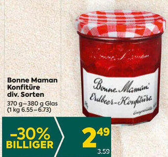 Billa Bonne Maman Konfitüre div. Sorten 370 g-380 g Glas Angebot