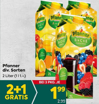Billa Pfanner div. Sorten 2 Liter Angebot