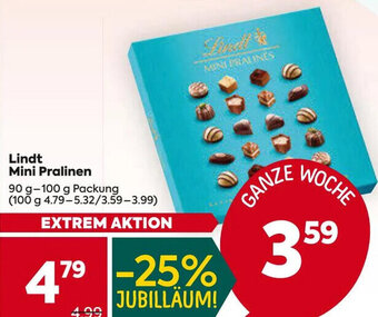 Billa Lindt Mini Pralinen 90 g-100 g Packung Angebot