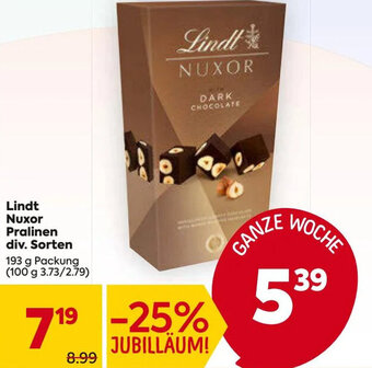 Billa Lindt Nuxor Pralinen div. Sorten 193 g Angebot