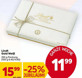 Billa Lindt Gold Weiß 250 g Angebot