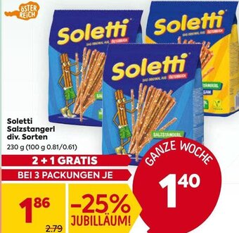 Billa Soletti Salzstangerl div. Sorten 230 g Angebot