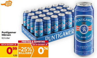 Billa Puntigamer Märzen 0,5 Liter Angebot
