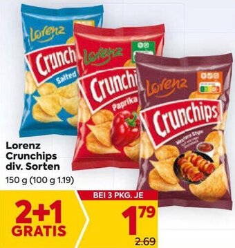 Billa Lorenz Crunchips div. Sorten 150 g Angebot