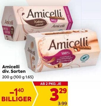 Billa Amicelli div. Sorten 200 g Angebot