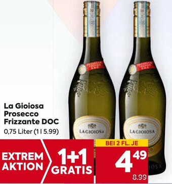 Billa La Gioiosa Prosecco Frizzante DOC 0,75 Liter Angebot