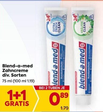 Billa Blend-a-med Zahncreme div. Sorten 75 ml Angebot