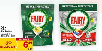 Billa Fairy Tabs div. Sorten 28-40 Stück Angebot
