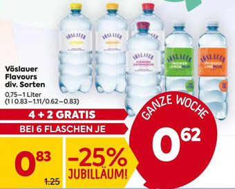 Billa Vöslauer Flavours div. Sorten 0,75-1 Liter Angebot