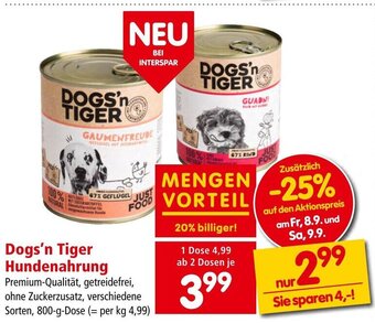 Interspar Dogs'n Tiger Hundenahrung Angebot
