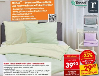 Interspar RUBIN Tencel Bettwäsche oder Spannleintuch Angebot