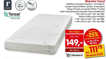 Interspar Matratze Tencel Angebot