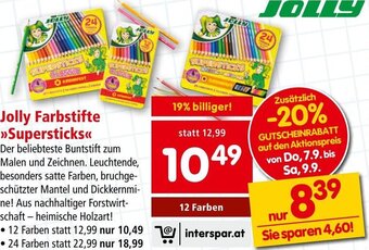 Interspar Jolly Farbstifte >>Supersticks<< Angebot