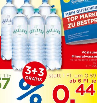Unimarkt Vöslauer Mineralwasser 1,5 L Angebot