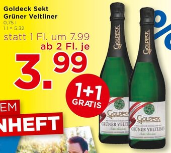 Unimarkt Goldeck Sekt Grüner Veltliner 0,75 L Angebot