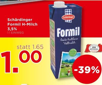 Unimarkt Schärdinger Formil H-Milch 3,5% 1 L Angebot