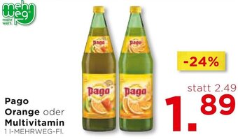 Unimarkt Pago Orange oder Multivitamin 11-MEHRWEG-FI. Angebot