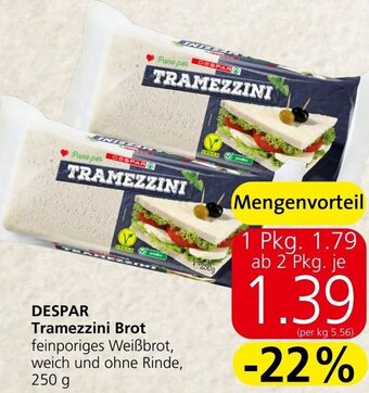 Spar DESPAR Tramezzini Brot 250 g Angebot
