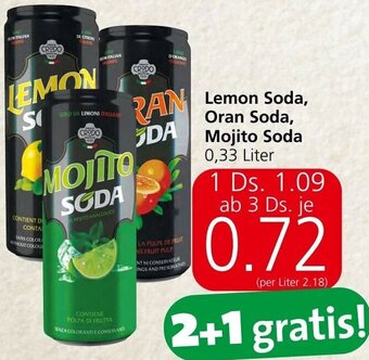 Spar Lemon Soda, Oran Soda, Mojito Soda 0,33 Liter Angebot