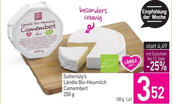Sutterlüty Sutterlüty's Ländle Bio-Heumilch Camembert 250 g Angebot