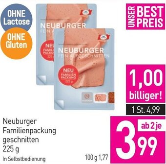 Sutterlüty Neuburger Familienpackung geschnitten 225 g Angebot