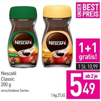 Sutterlüty Nescafé Classic 200 g Angebot