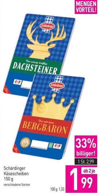 Sutterlüty Schärdinger Käsescheiben 150 g Angebot