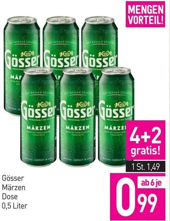 Sutterlüty Gösser Märzen Dose 0,5 Liter Angebot