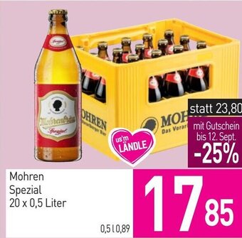 Sutterlüty Mohren Spezial 20 x 0,5 Liter Angebot