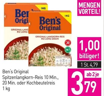 Sutterlüty Ben's Original Spitzenlangkorn-Reis 10 Min., 20 Min. oder Kochbeutelreis 1 kg Angebot