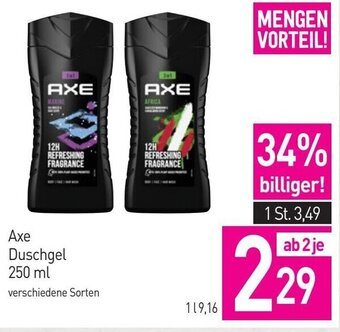 Sutterlüty Axe Duschgel 250 ml Angebot