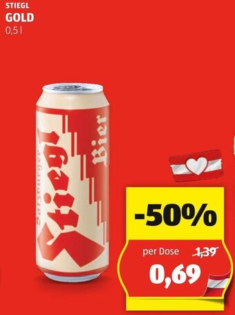 Hofer STIEGL GOLD 0,5 L Angebot