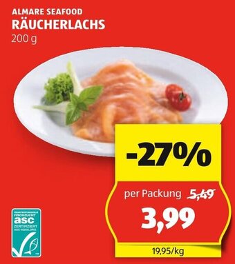 Hofer ALMARE SEAFOOD RÄUCHERLACHS 200 g Angebot
