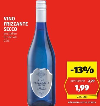 Hofer VINO FRIZZANTE SECCO 0,75L Angebot