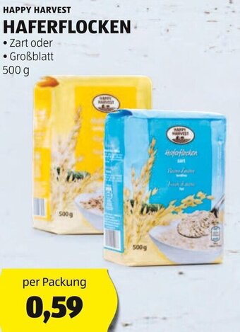 Hofer HAPPY HARVEST HAFERFLOCKEN 500 g Angebot
