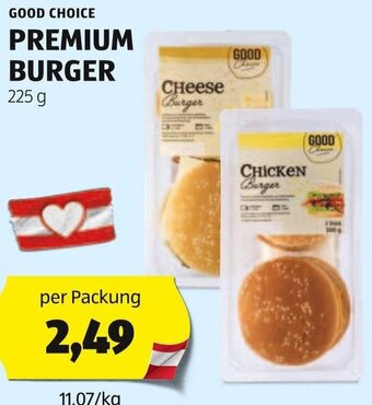 Hofer GOOD CHOICE PREMIUM BURGER 225 g Angebot