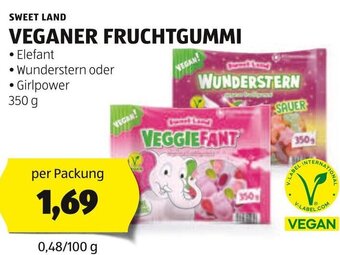 Hofer SWEET LAND VEGANER FRUCHTGUMMI 350 g Angebot