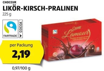 Hofer CHOCEUR LIKÖR-KIRSCH-PRALINEN 225 g Angebot
