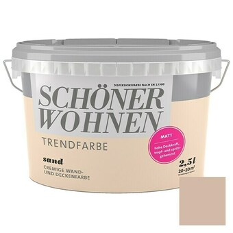 Bauhaus Schöner wohnen-farbe wandfarbe trendfarbe (sand, 2,5 l, matt, konservierungsmittelfrei) Angebot