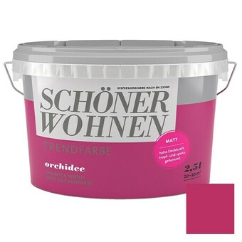 Bauhaus Schöner wohnen-farbe wandfarbe trendfarbe (orchidee, 2,5 l, matt, konservierungsmittelfrei) Angebot