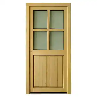Bauhaus Solid elements nebeneingangstür (b x h: 98 x 198 cm, din anschlag: links, fichtenholz, unbehandelt, beheizte räume) Angebot